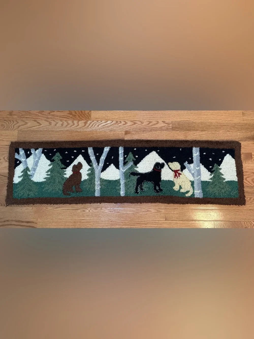 Chandler 4 Corners Laura Megroz Dog mural Hooked Wool Rug - Picture 9 of 11